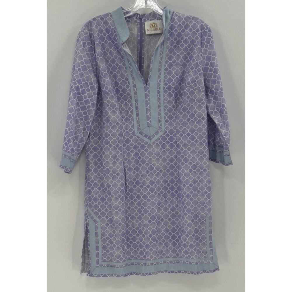NICOBLU Capri Tunic In Alhambra Sunset Lavender Print Medium - Picture 2 of 2